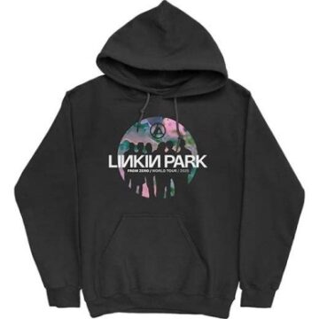 Black Graphic Print Pullover Hoodie