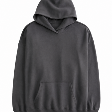 Charcoal Gray Oversized Pullover Hoodie with Kangaroo Pocket
