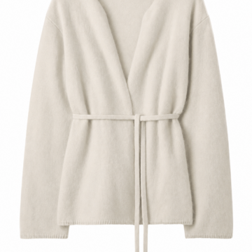 Off-White Oversized Wrap Knit Sweater with Belt