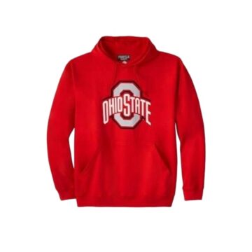 Red Pullover Hoodie with Ohio State Graphic